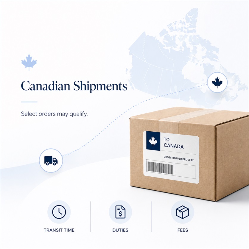 FontanaShowers bathroom fixture prepared for cross-border delivery to Canada