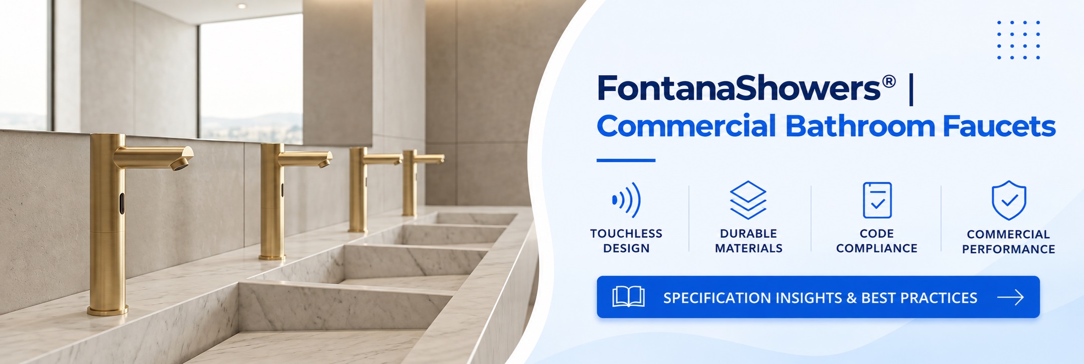 FontanaShowers commercial touchless bathroom faucet specification guide