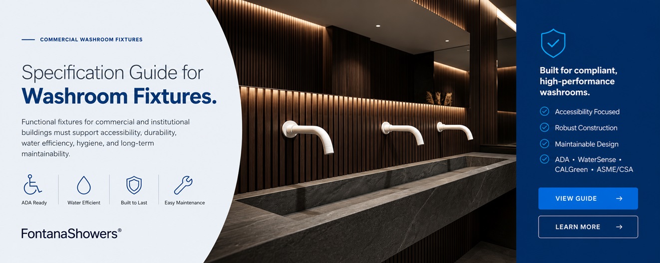 Fontana Halo AquaSense matte white touchless faucet for high-use commercial restrooms
