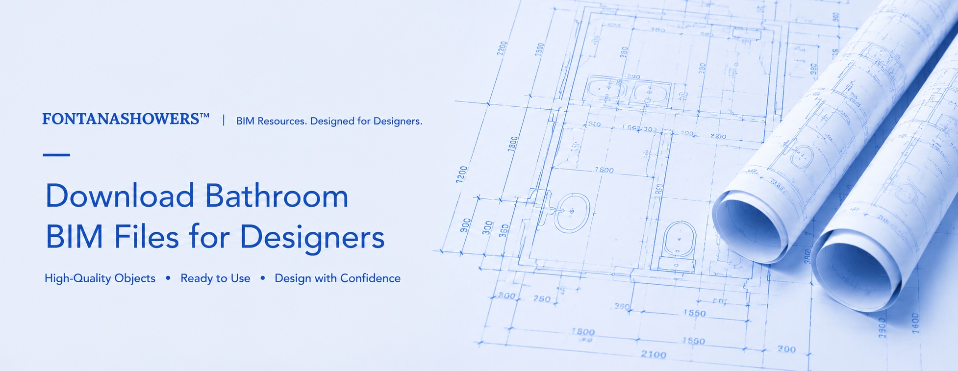 FontanaShowers downloadable bathroom BIM files and ready-to-use design objects for architects and designers planning coordinated AEC projects