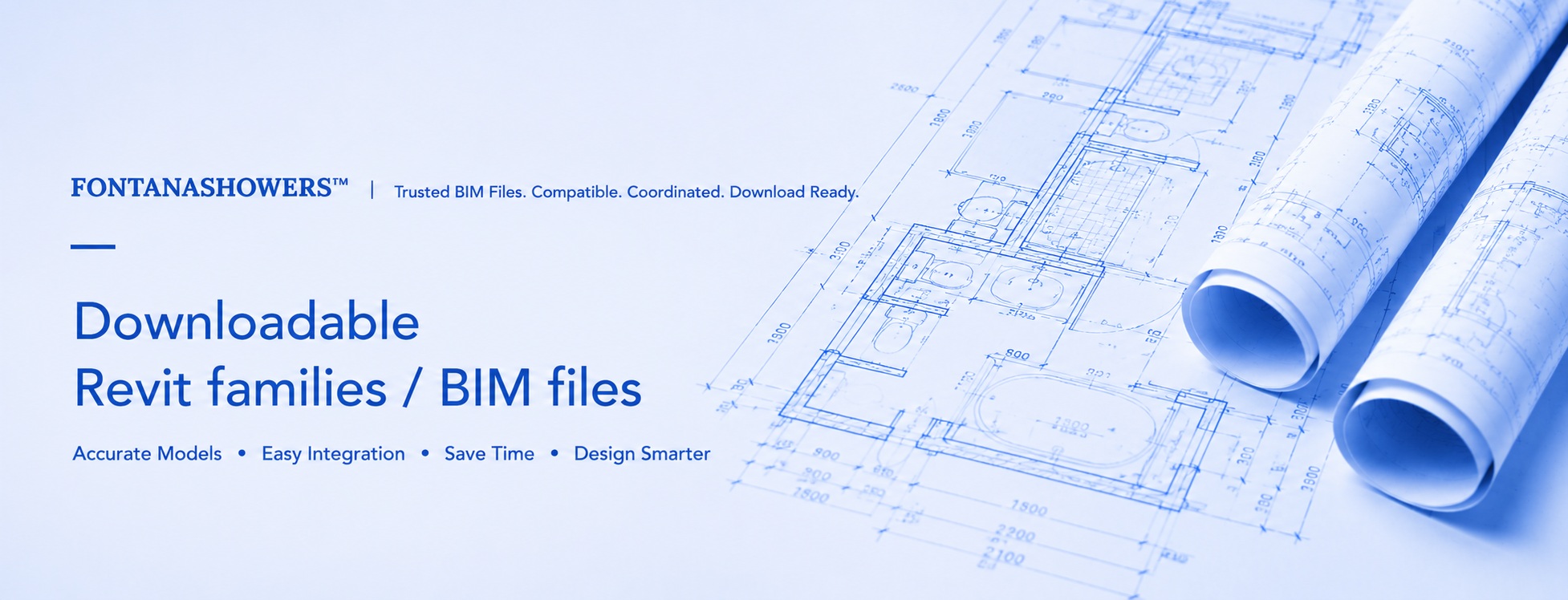 FontanaShowers downloadable Revit families and BIM files with architectural bathroom plans for accurate AEC design, integration, and coordination