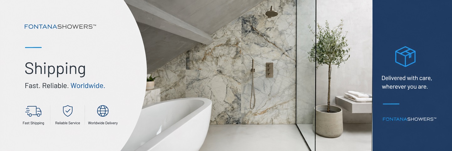 FontanaShowers worldwide bathroom fixture shipping