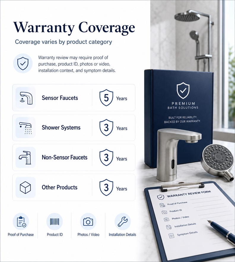 FontanaShowers product warranty claim documented with photos order details and installation information