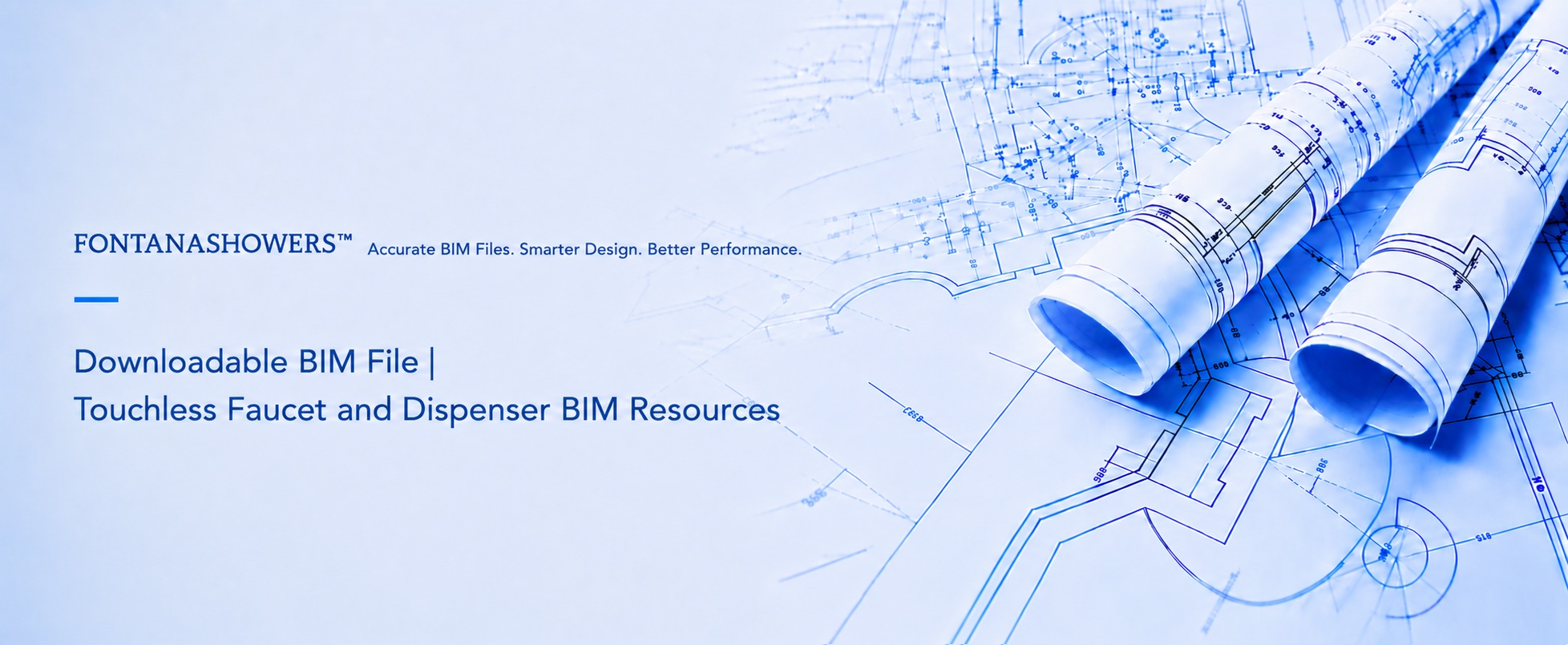 FontanaShowers downloadable BIM resources for touchless faucets and automatic dispensers, supporting accurate AEC design and specification