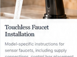 Touchless faucet installation detail