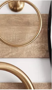 Brushed gold bathroom accessories from the Fontana collection