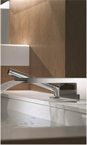Bathroom faucet and basin from the Fontana collection