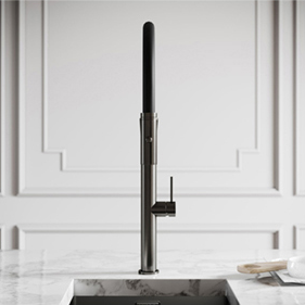 Tall matte black kitchen faucets