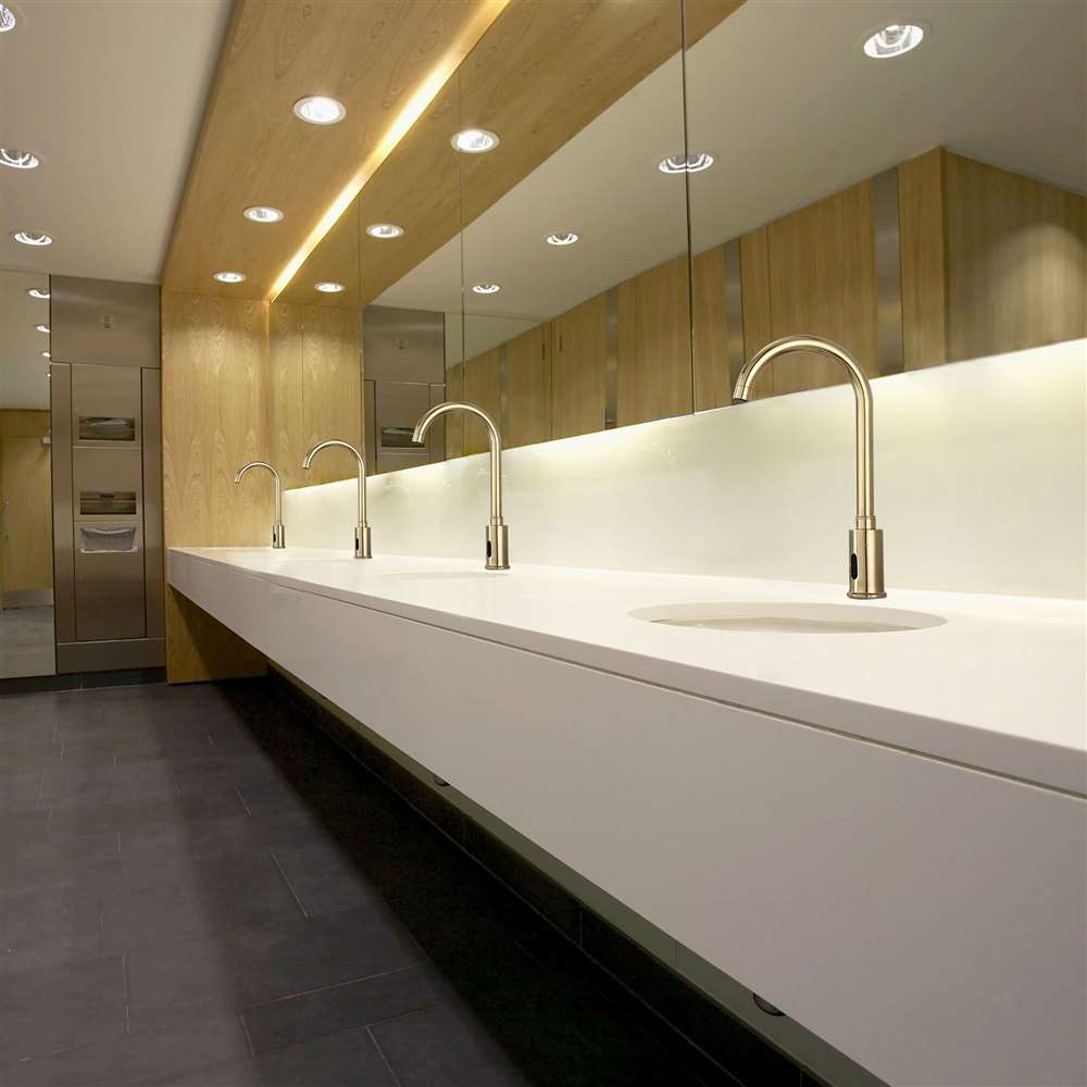 Fontana Commercial Automatic Gold Plated Motion Sensor Faucet