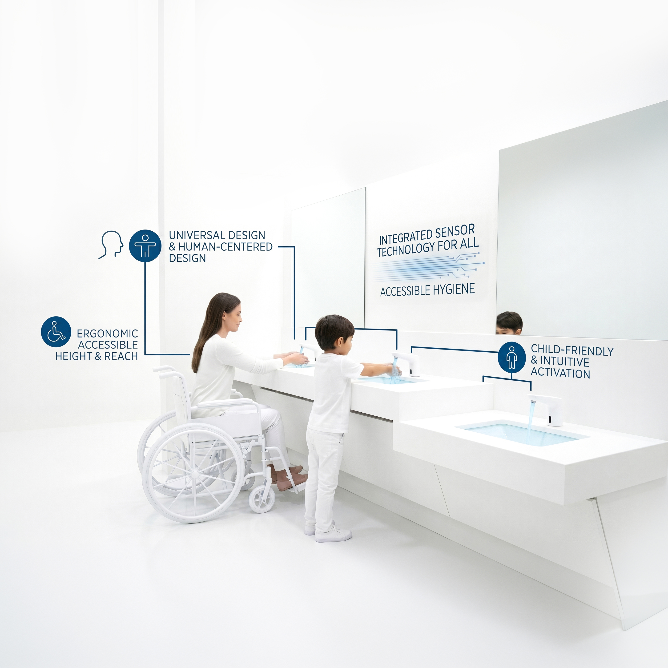 Accessible sensor-faucet environment