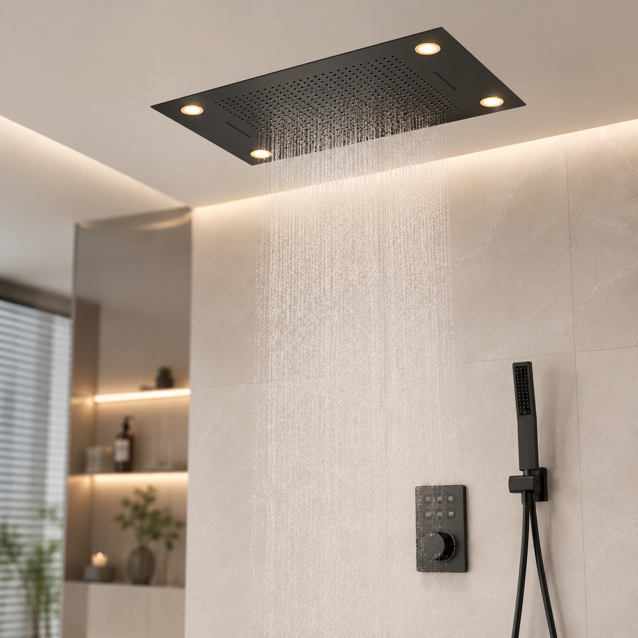 Fontana Veloris™ Brushed Nickel Rainfall Shower Set