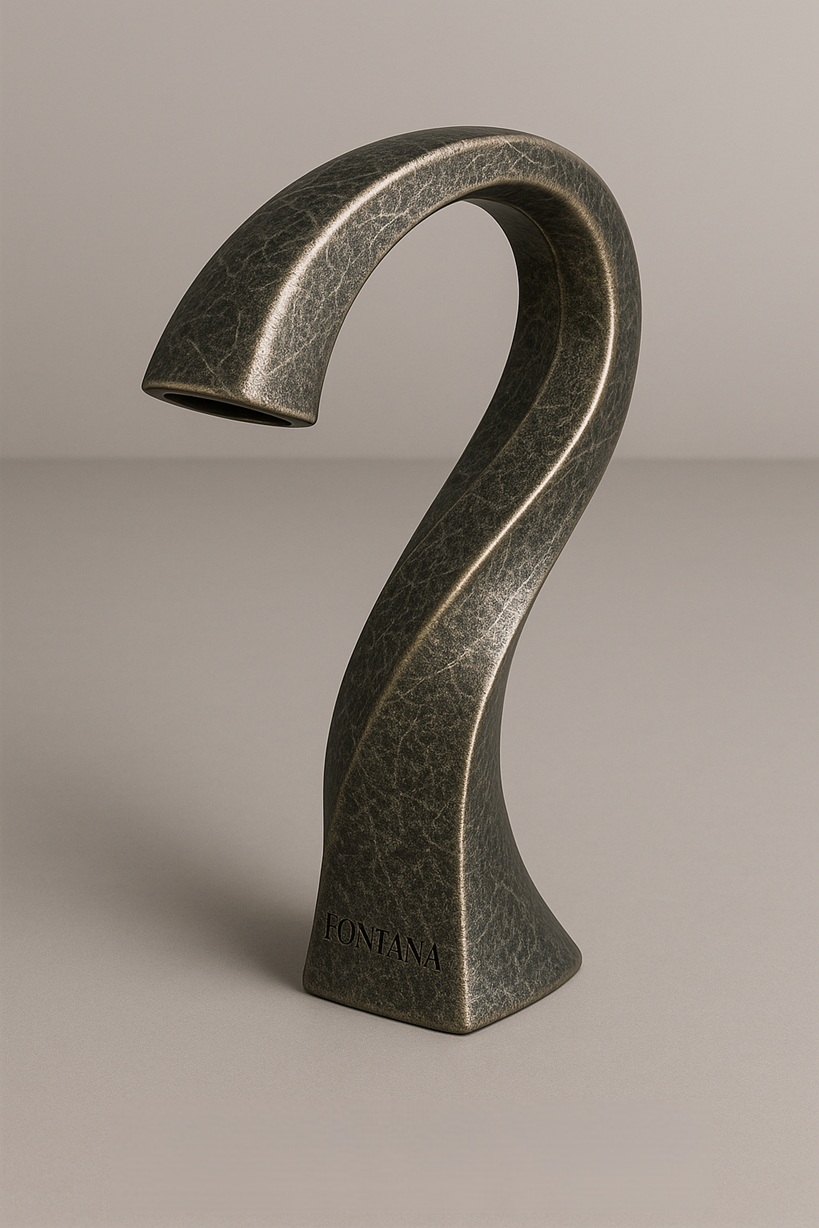 Commercial touchless faucet in dark bronze finish