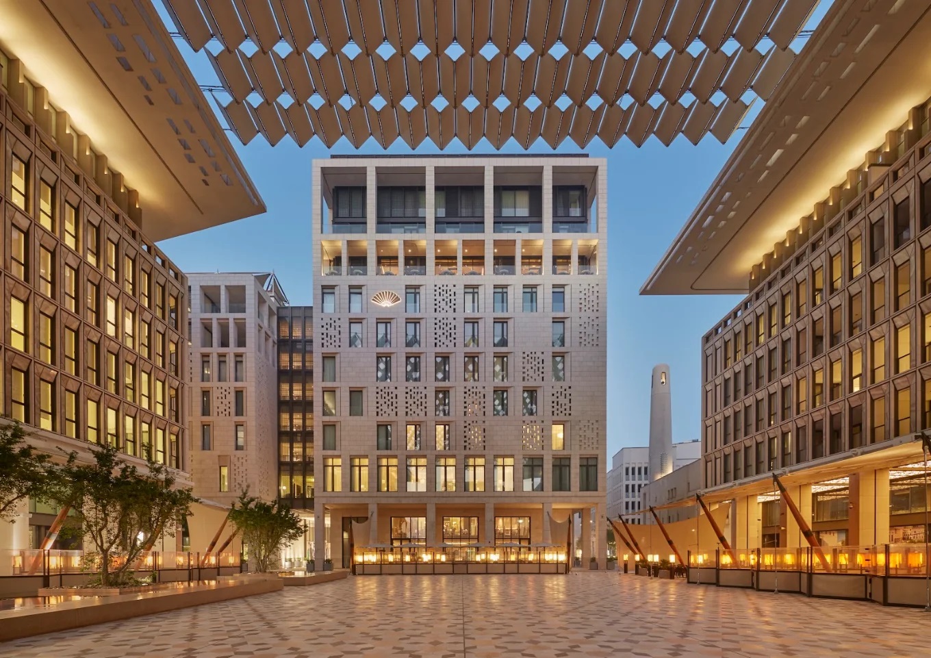 Mandarin Oriental Doha luxury hotel project featuring FontanaShowers commercial bathroom fixtures