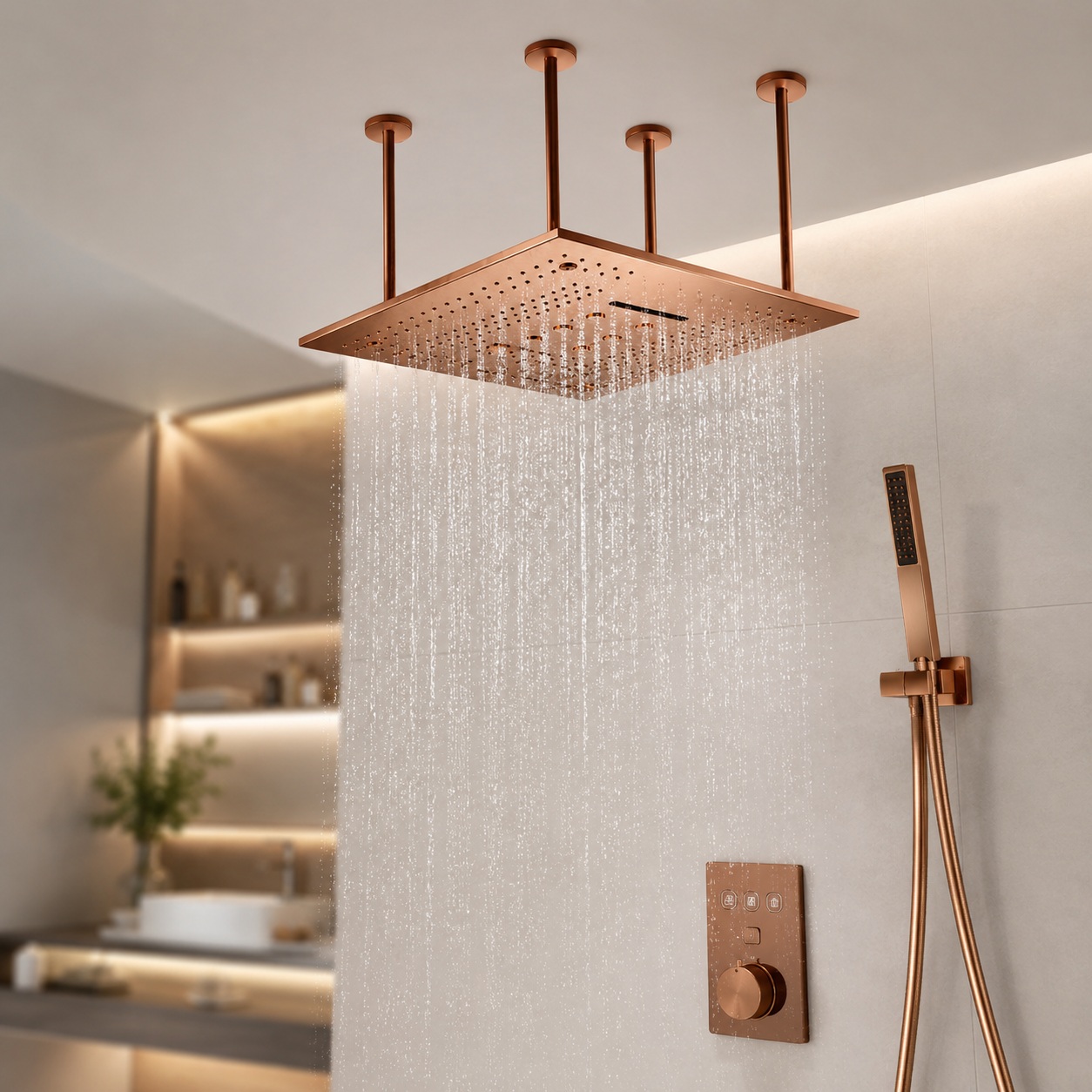 Fontana Etherea™ Chrome Luxury Rainfall Shower Set