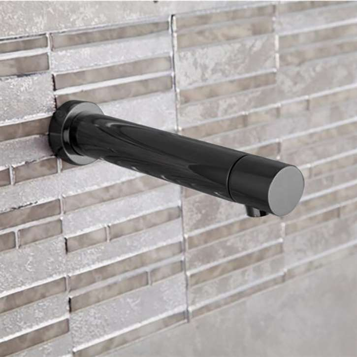 Commercial wall mount faucet with temperature control