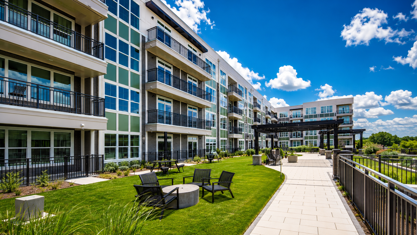 Historic Mull Building adaptive reuse at BellaAge Hickory with modern fixture planning