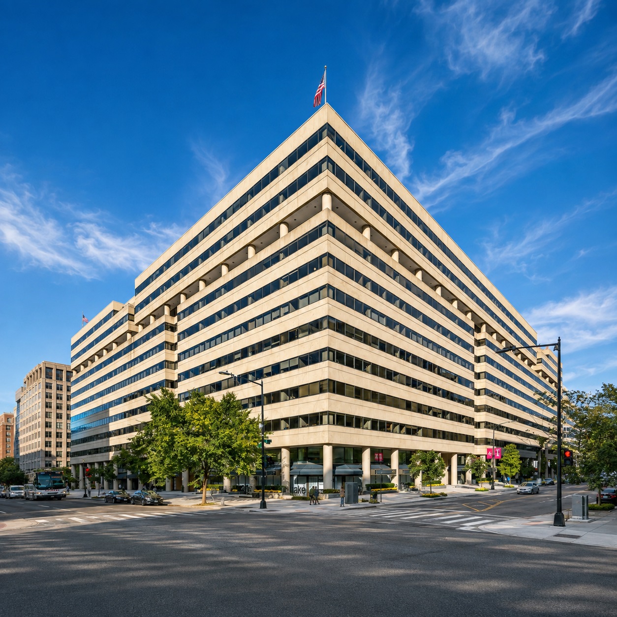 International Square commercial office development featuring FontanaShowers bathroom fixtures