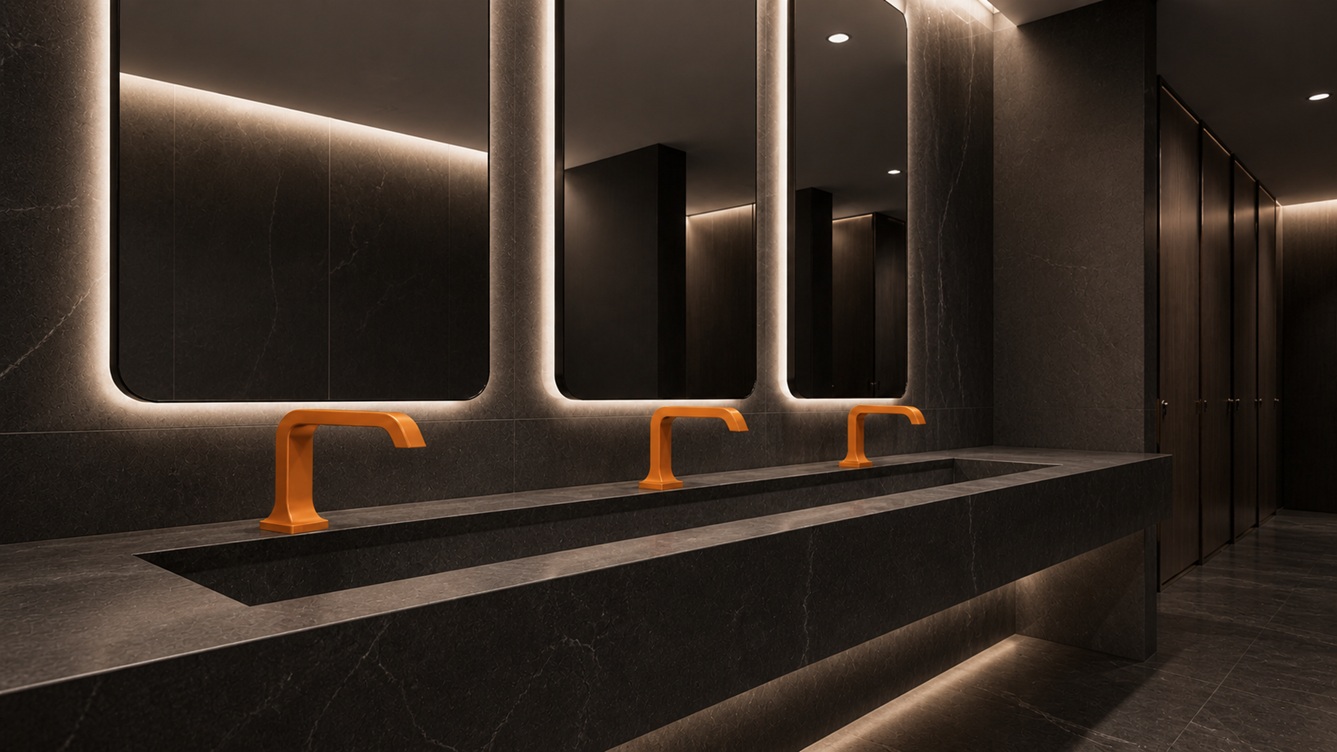 Commercial utility cost review showing water savings from Fontana automatic faucet installation