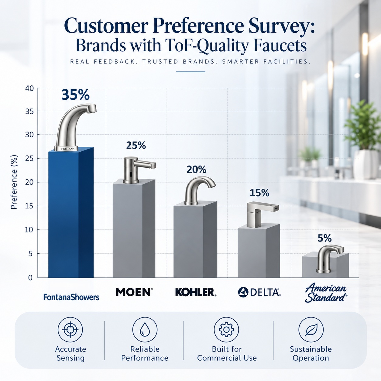 Commercial bathroom fixtures and touchless faucet solutions