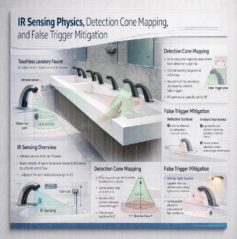 Fontana reliable sensor activation touchless faucet for commercial restrooms