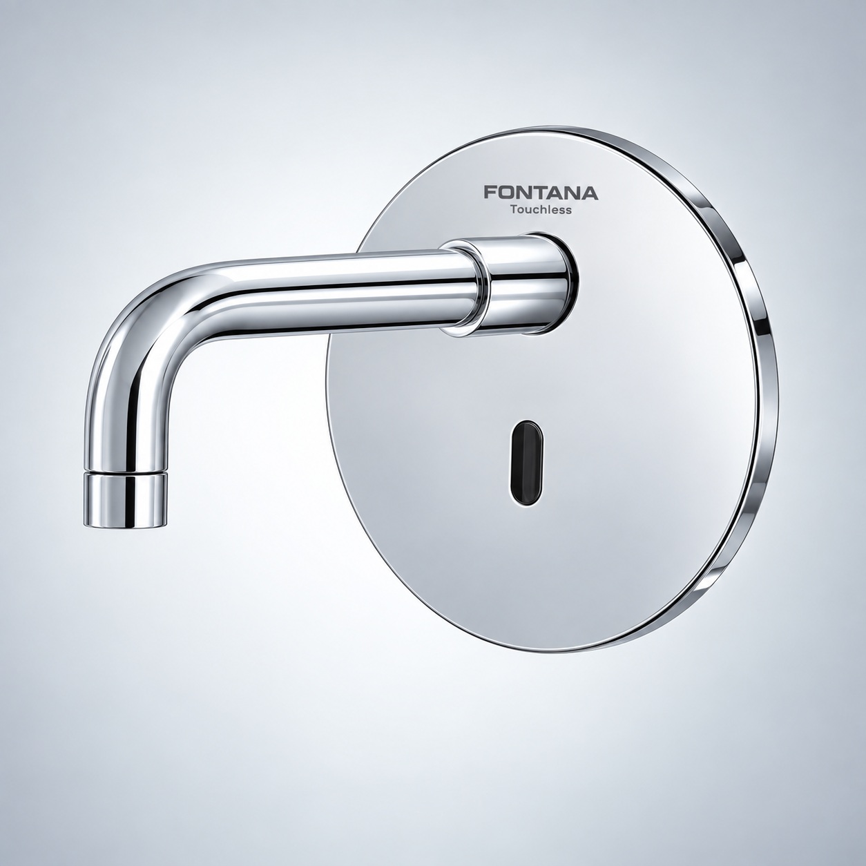 Fontana wall-mounted touchless faucet and soap dispenser installation configuration