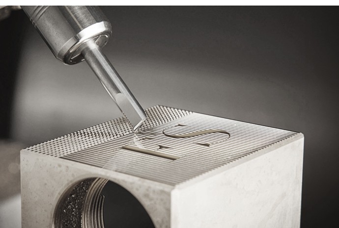 Detail of a fountain faucet being crafted