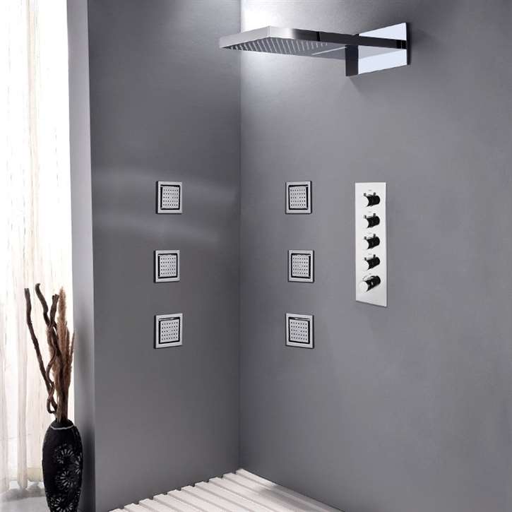 Shower Faucet - 6 Massages Body Sprays  and Rainfall Head, Shower Faucet - 6 Massages Body Sprays