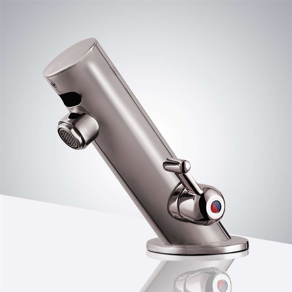 Temperature Control Leo Commercial Sensor Faucet Brushed Nickel