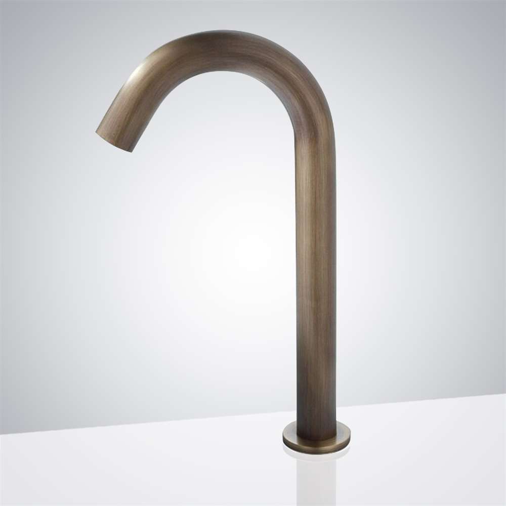 Fontana matte black deck mounted commercial touchless infrared motion sensor faucet