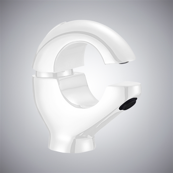 Fontana Monarc Matte White Finish Basin Faucet