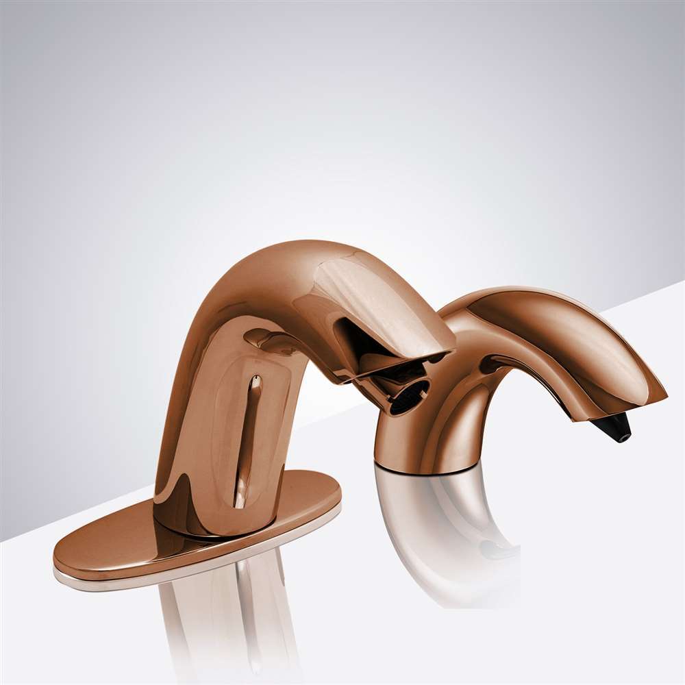 Fontana Conto Rose Gold Commercial Automatic Motion Sensor Bathroom Faucet