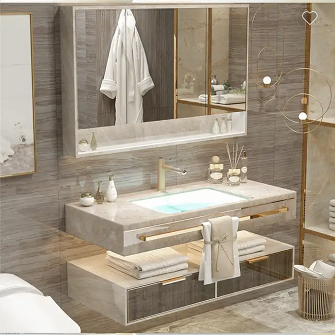 BathSelect Marble Countertop and Countertop Basin Vanity Set