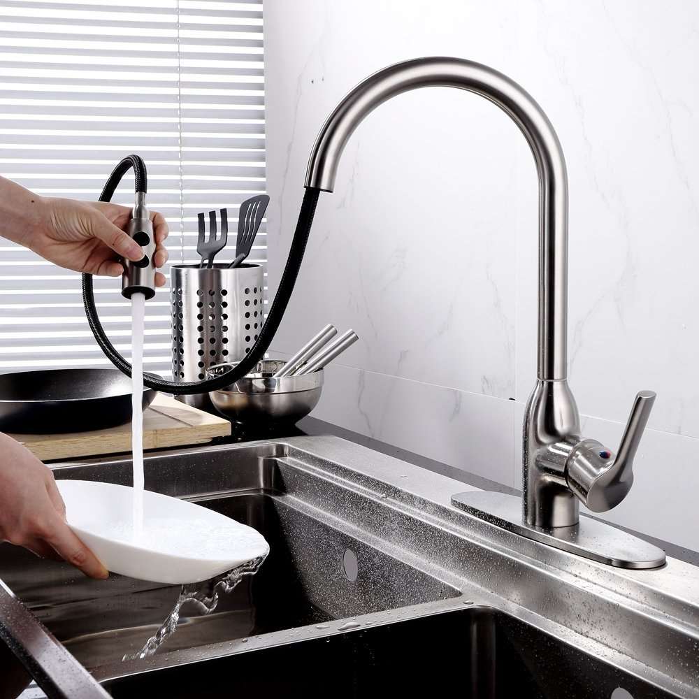 Abrantes Kitchen Sink Faucet with Pull-Out Sprayer