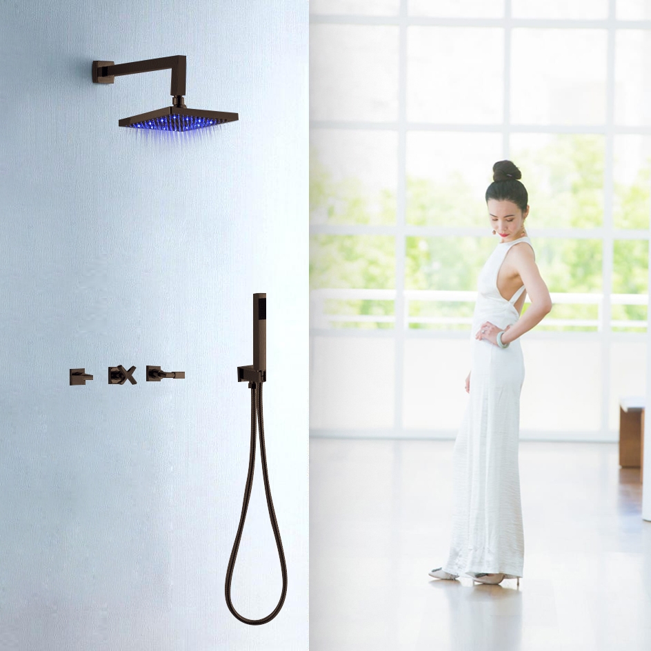 LED Color Changing Shower Head Oil Rubbed Bronze