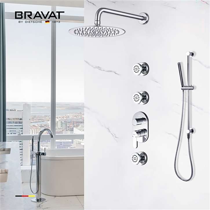 Fontana Wall Mount Thermostatic Rain Shower System