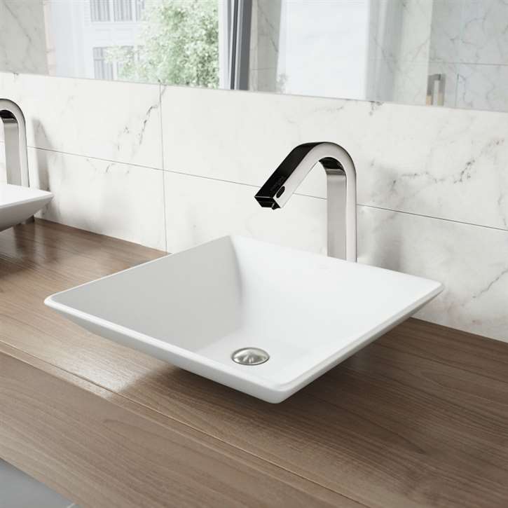 Fontana Vessel Sink and  Touchless Motion Sensor Faucet