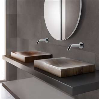 Venezia wall-mounted faucet and vessel sink set