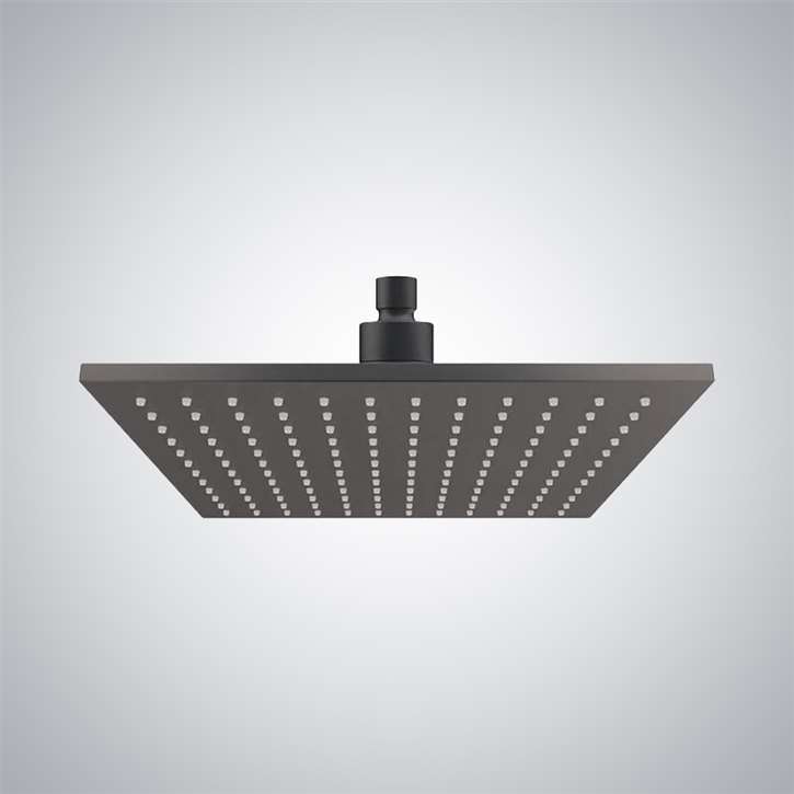 Fontana Gun Metal Grey Square LED Rain Shower Head