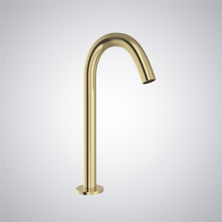 Fontana Wella Brushed Gold Slim Commercial Automatic Sensor Faucet