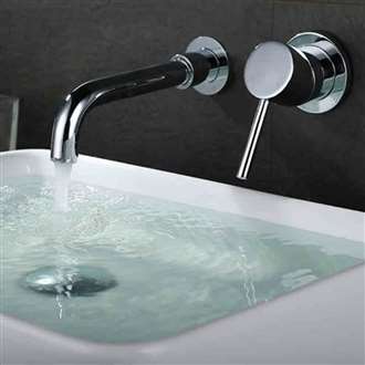 BIM File Geneva Wall Mounted Single Handle Chrome Bathroom Mixer Sink Faucet