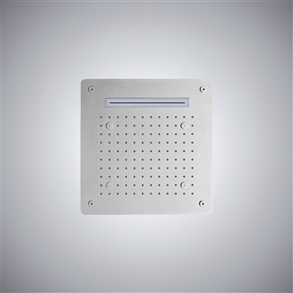 Cremona Luxury LED Ceiling Waterfall Rain Mist Overhead Shower