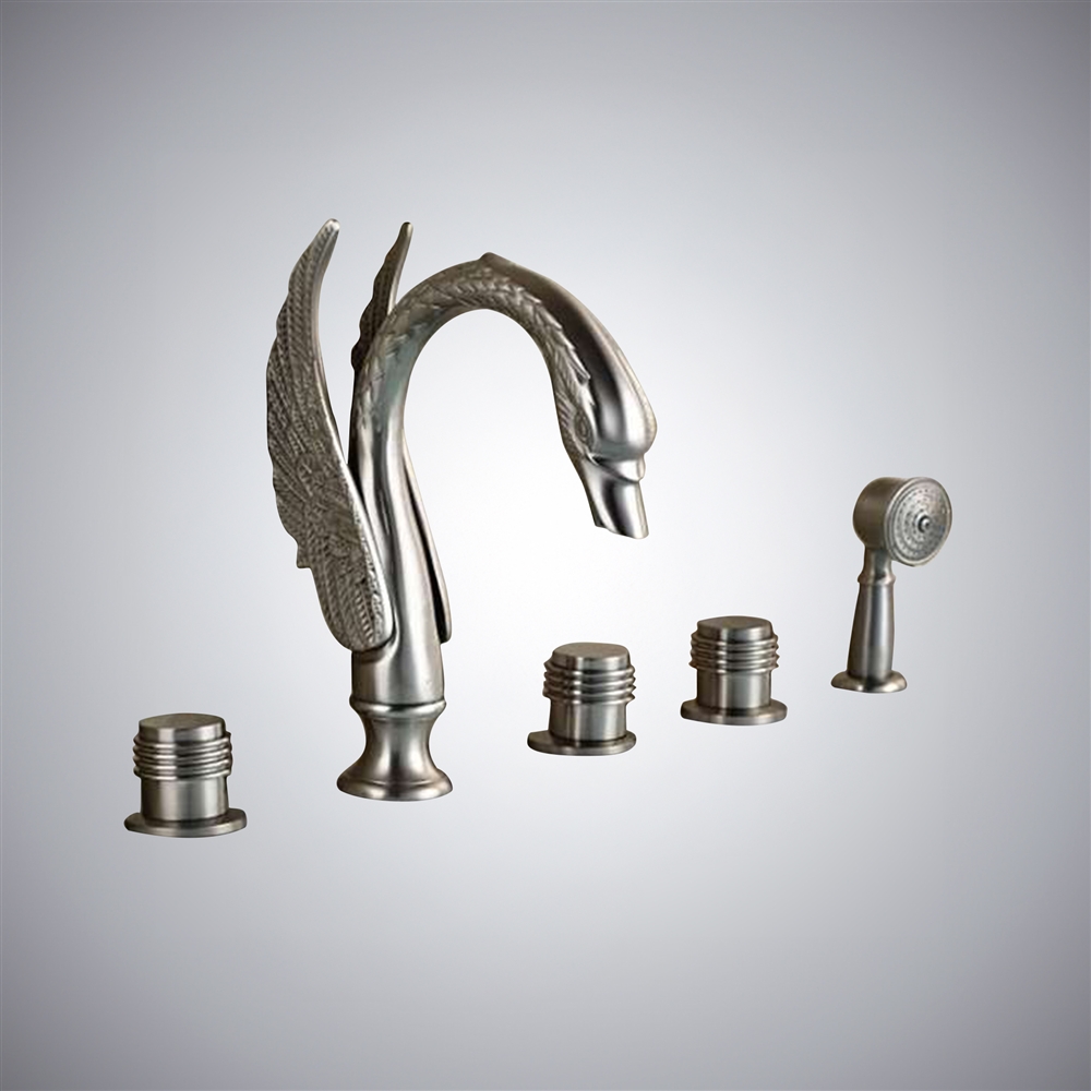 Acerra Deck Mount Bathroom Bathtub Faucet Widespread Tub Mixer Taps