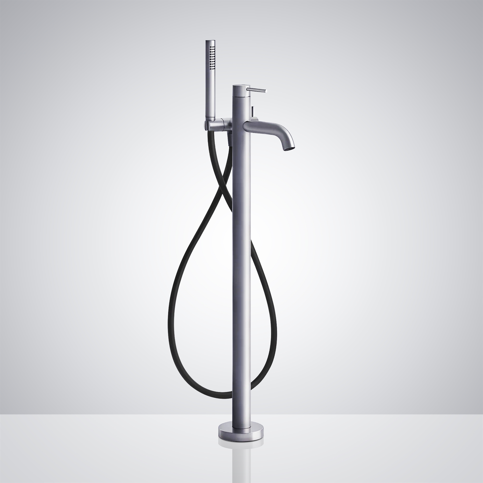 Fontana Sarehole Chrome Finish Freestanding External Bath Mixer With Hand Shower