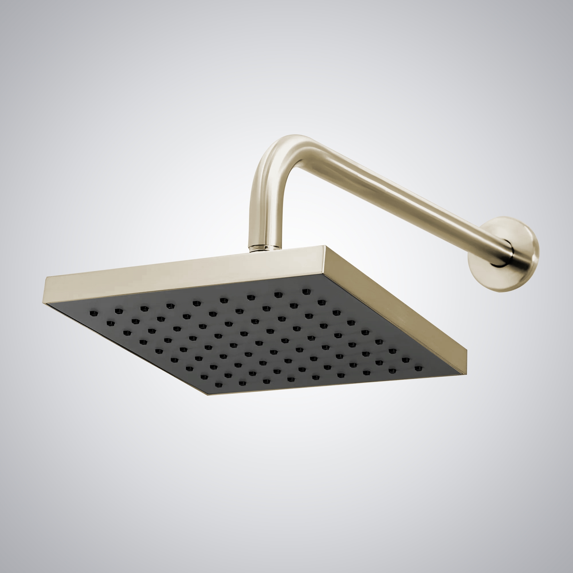 Fontana 12" Solid Brass Square Champagne Rainfall Wall Mounted Shower Head