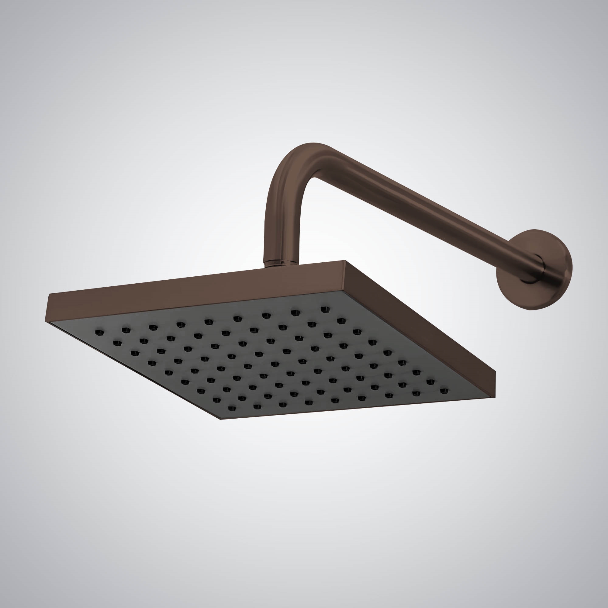 Fontana 12" Solid Brass Square Oil Rubbed Bronze Rainfall Wall Mounted Shower Head