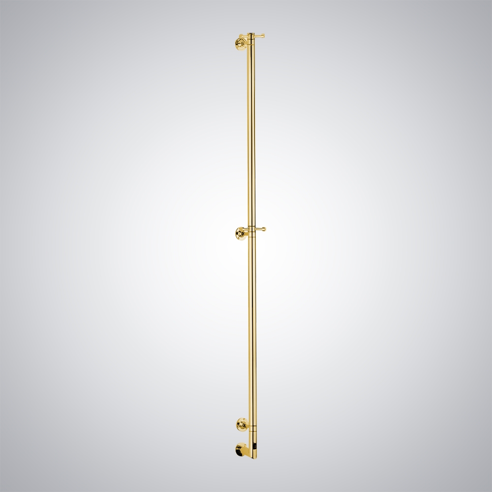 Fontana Pelham In Gold Finish Electric Heated Towel Rail