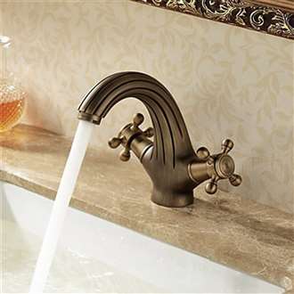 Artemisa Soild Brass Bronze Double Handle Mixer  Download Commercial Sink Faucet 