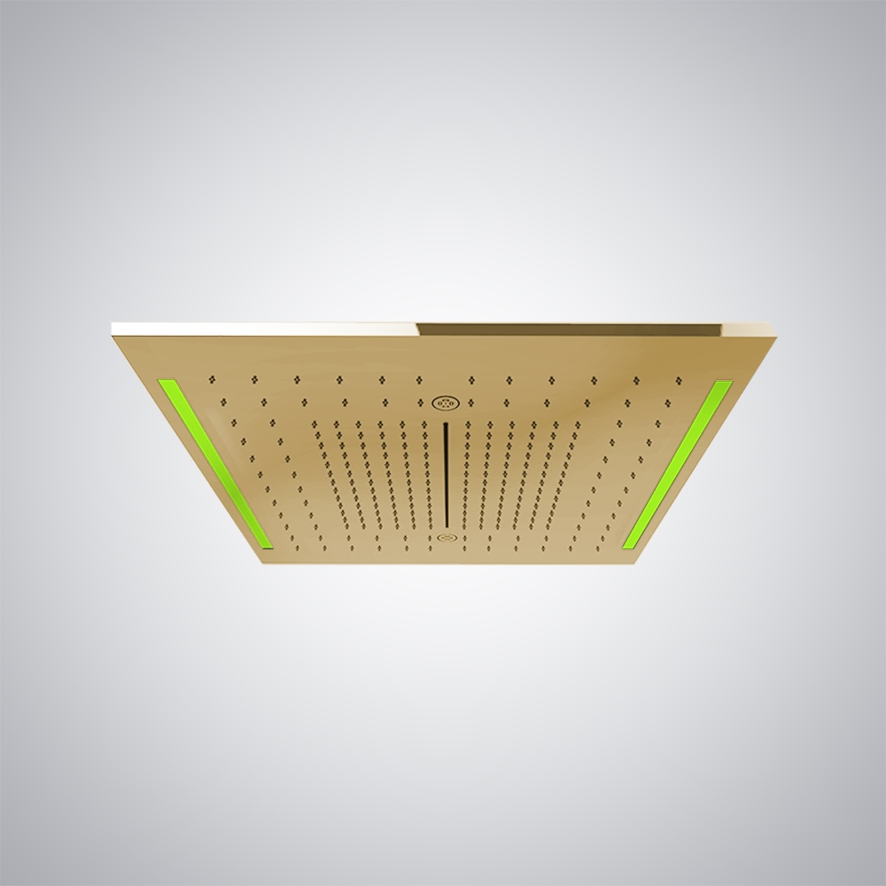 Fontana Tyseley Brushed Gold Modern Ceiling Mounted Shower Head