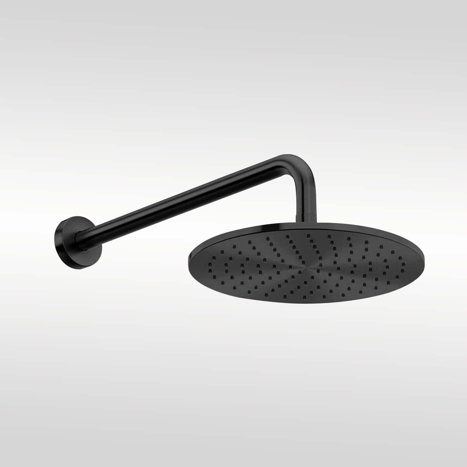 Fontana Matte Black Wall Mounted Rainfall Shower Head