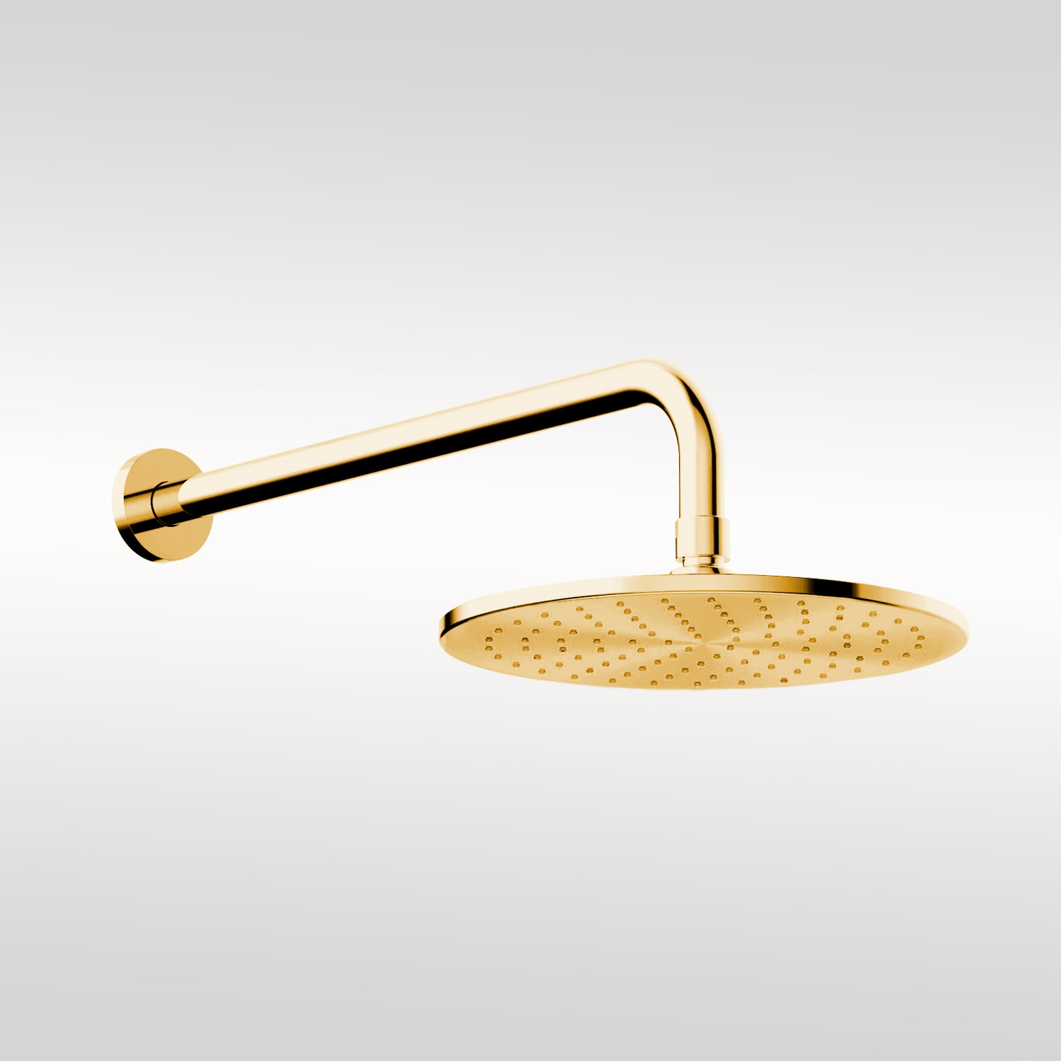 Fontana Polished Gold Wall Mounted Rainfall Shower Head